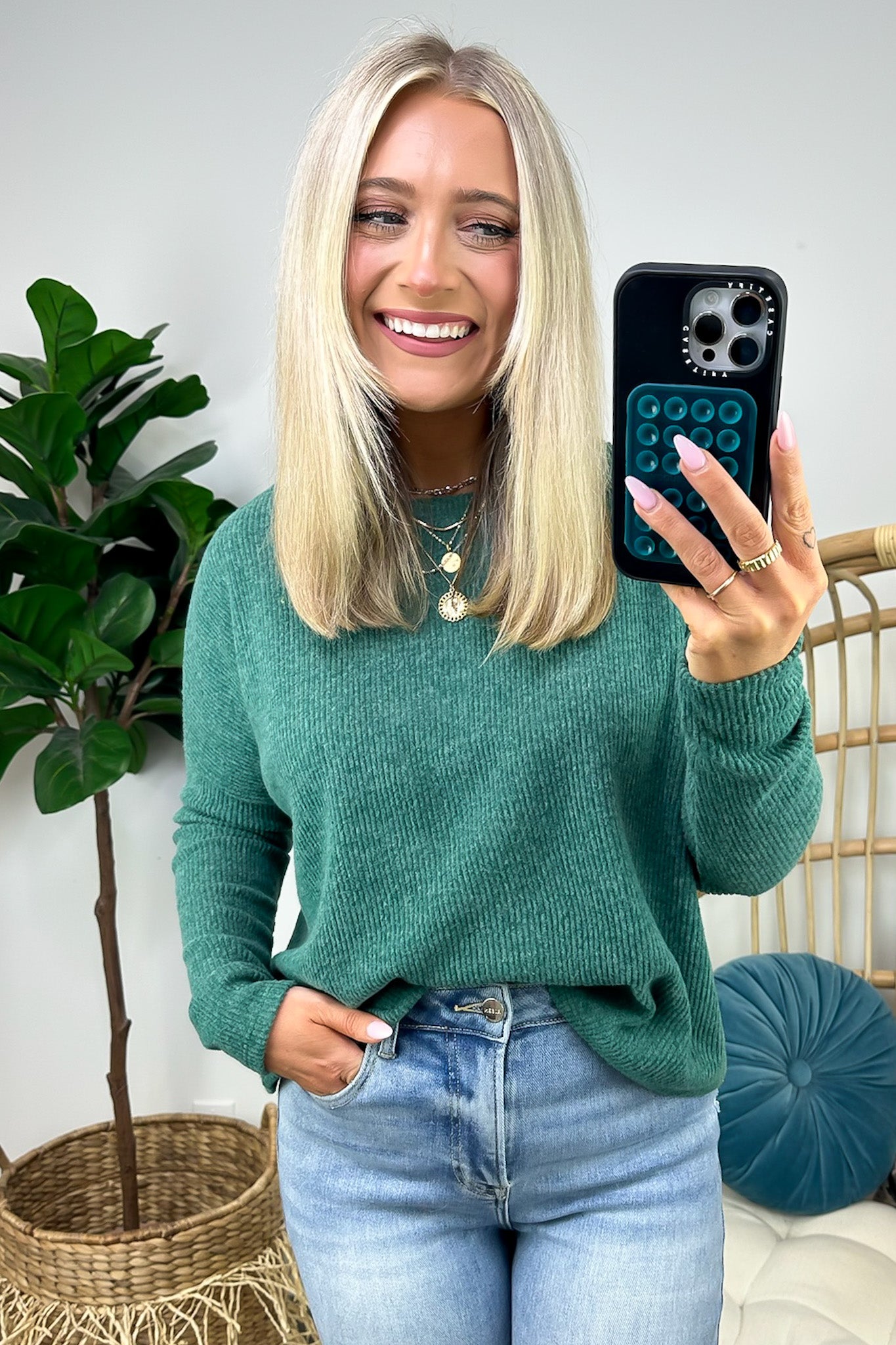  Cherilyn Ribbed Dolman Sleeve Top - BACK IN STOCK - Madison and Mallory
