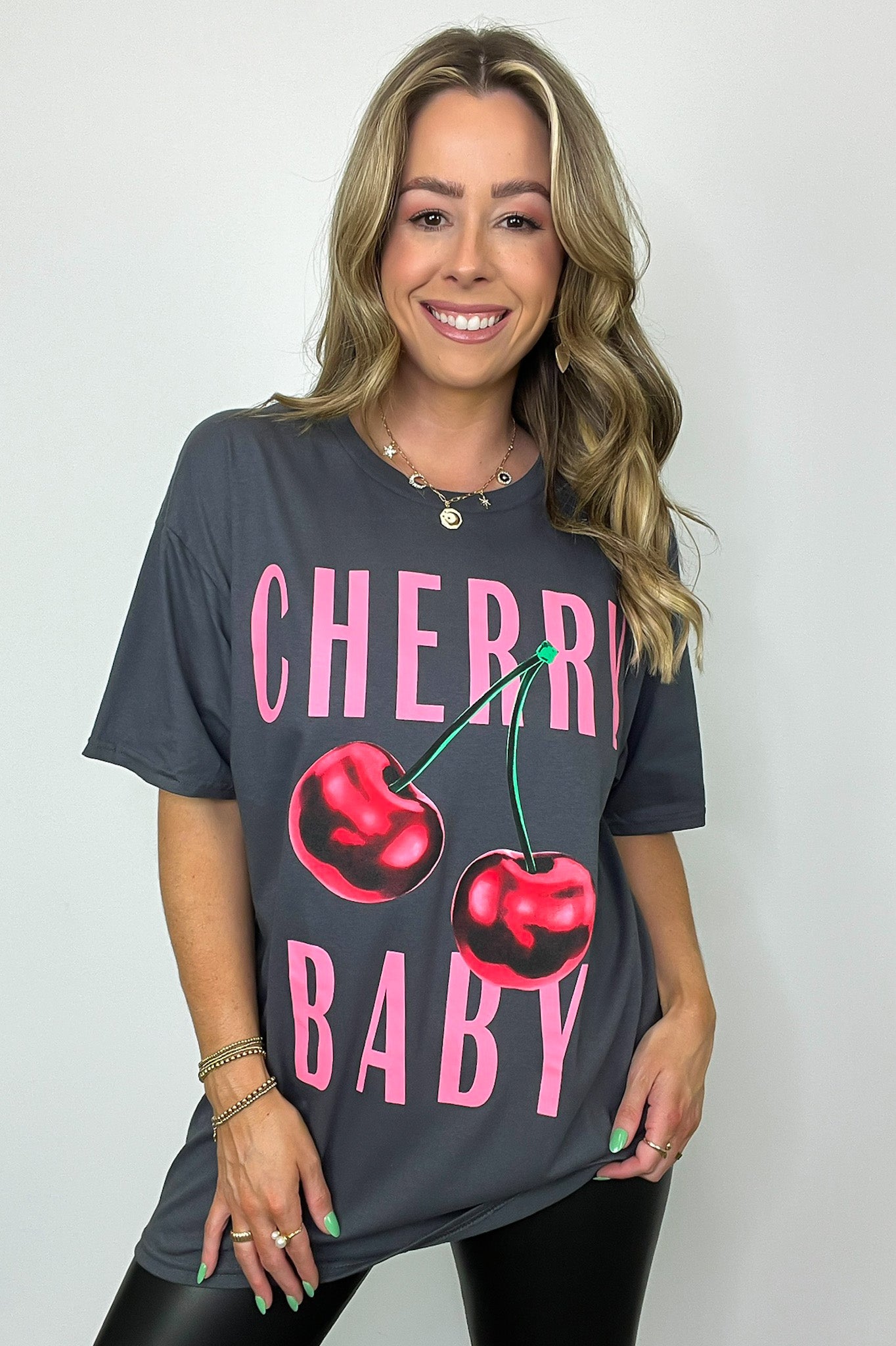  Cherry Baby Vintage Graphic Tee - Madison and Mallory