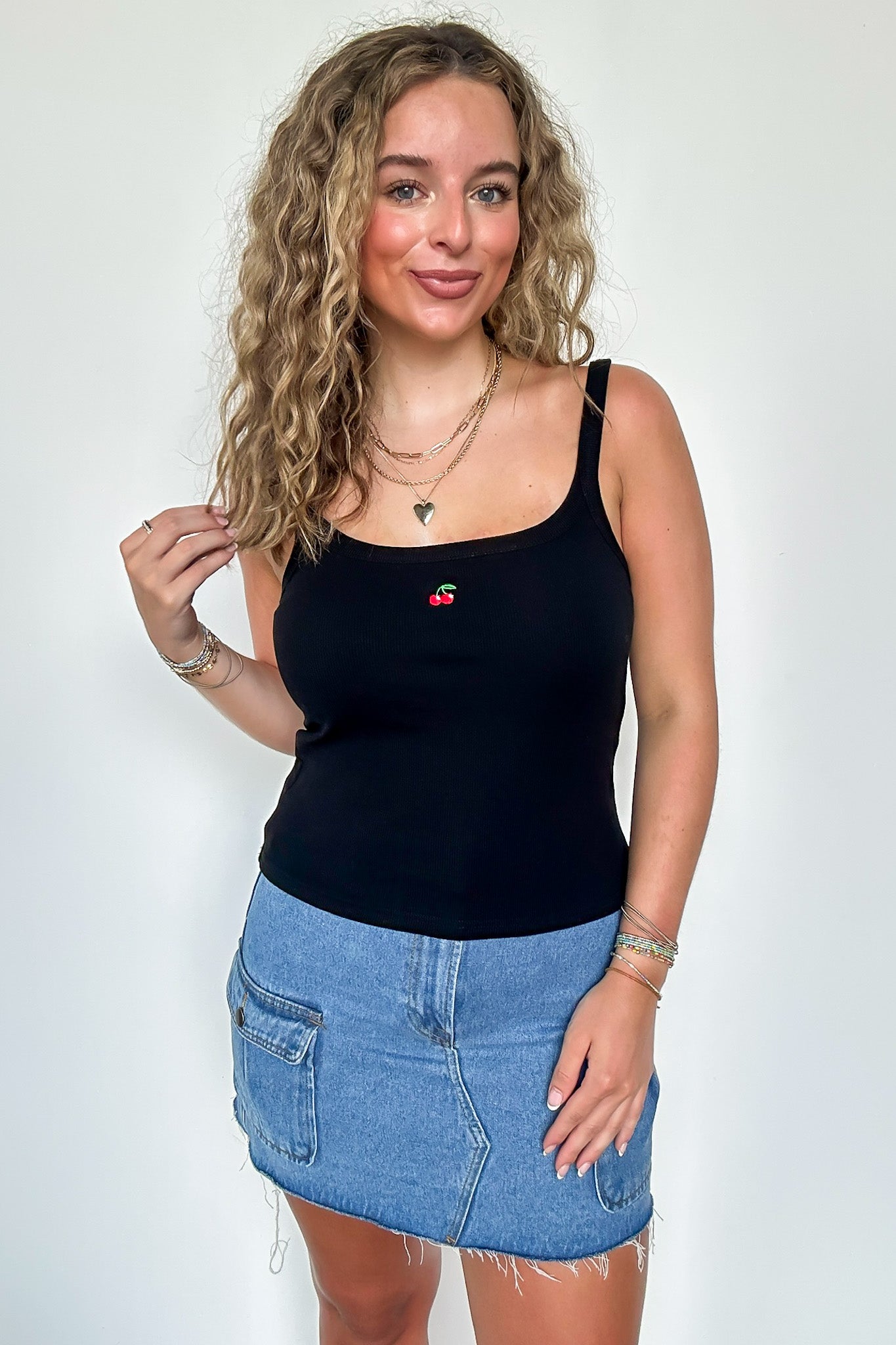Cherry on Top Detail Tank Top - FINAL SALE - Madison and Mallory