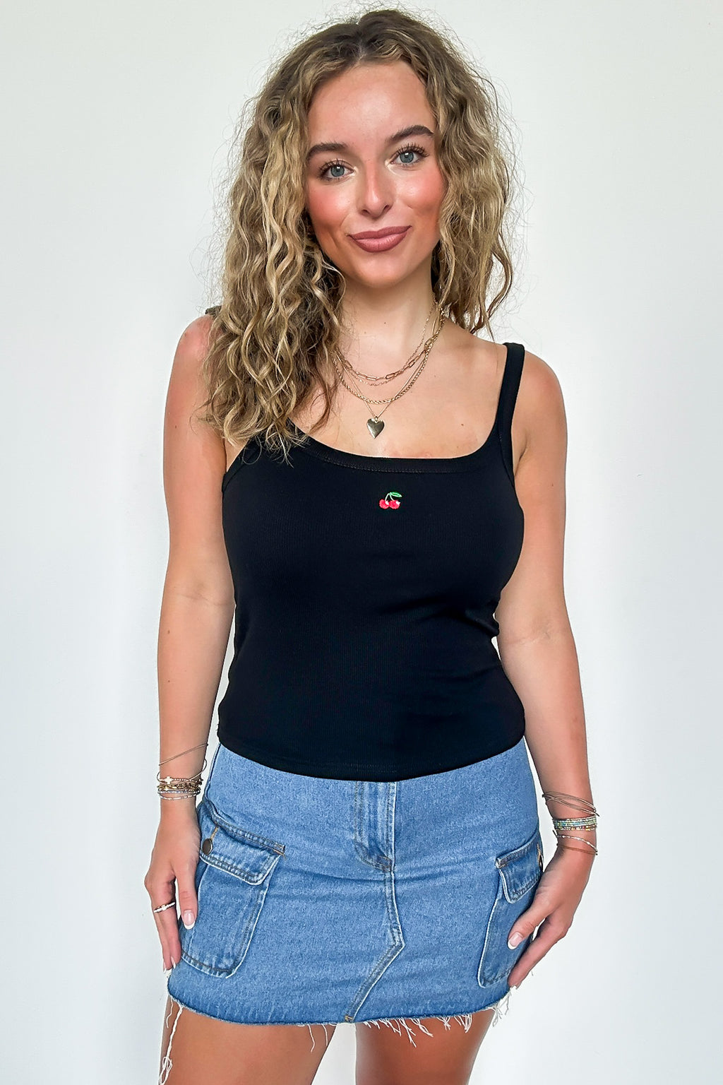 Cherry on Top Detail Tank Top - FINAL SALE - Madison and Mallory