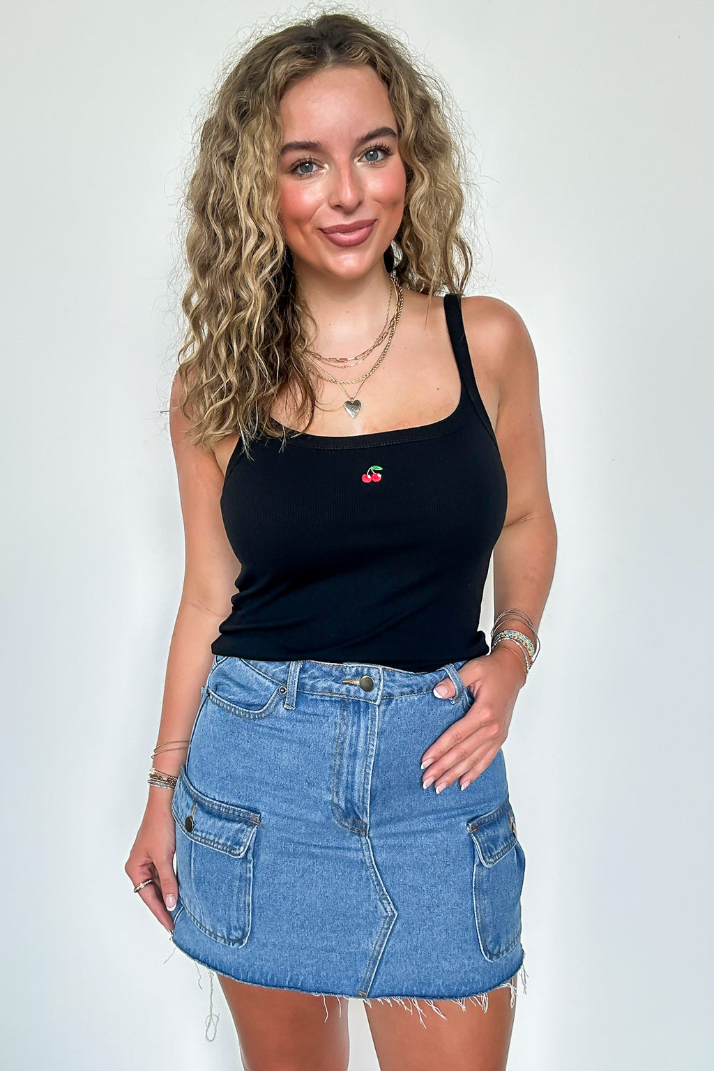 Cherry on Top Detail Tank Top - FINAL SALE - Madison and Mallory