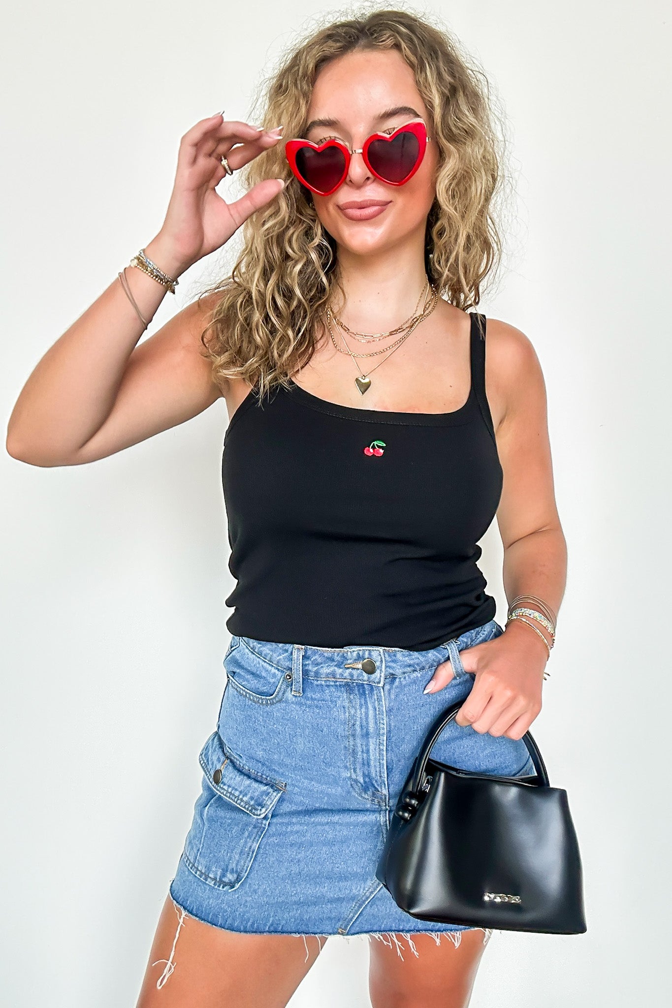 Cherry on Top Detail Tank Top - FINAL SALE - Madison and Mallory