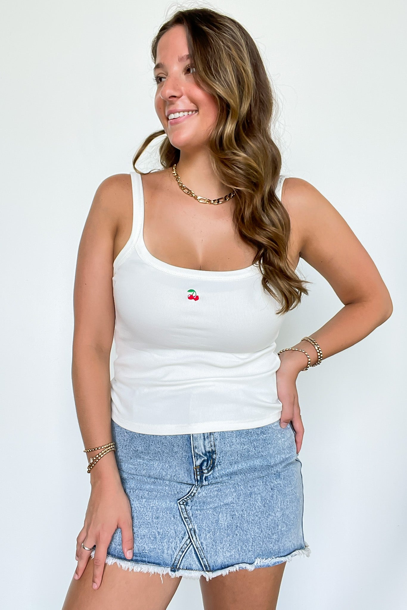 Cherry on Top Detail Tank Top - Madison and Mallory
