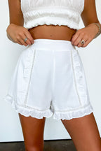  Chic Endearment Lace Trim Ruffle Shorts - FINAL SALE - Madison and Mallory