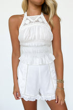  Chic Endearment Lace Trim Ruffle Shorts - FINAL SALE - Madison and Mallory