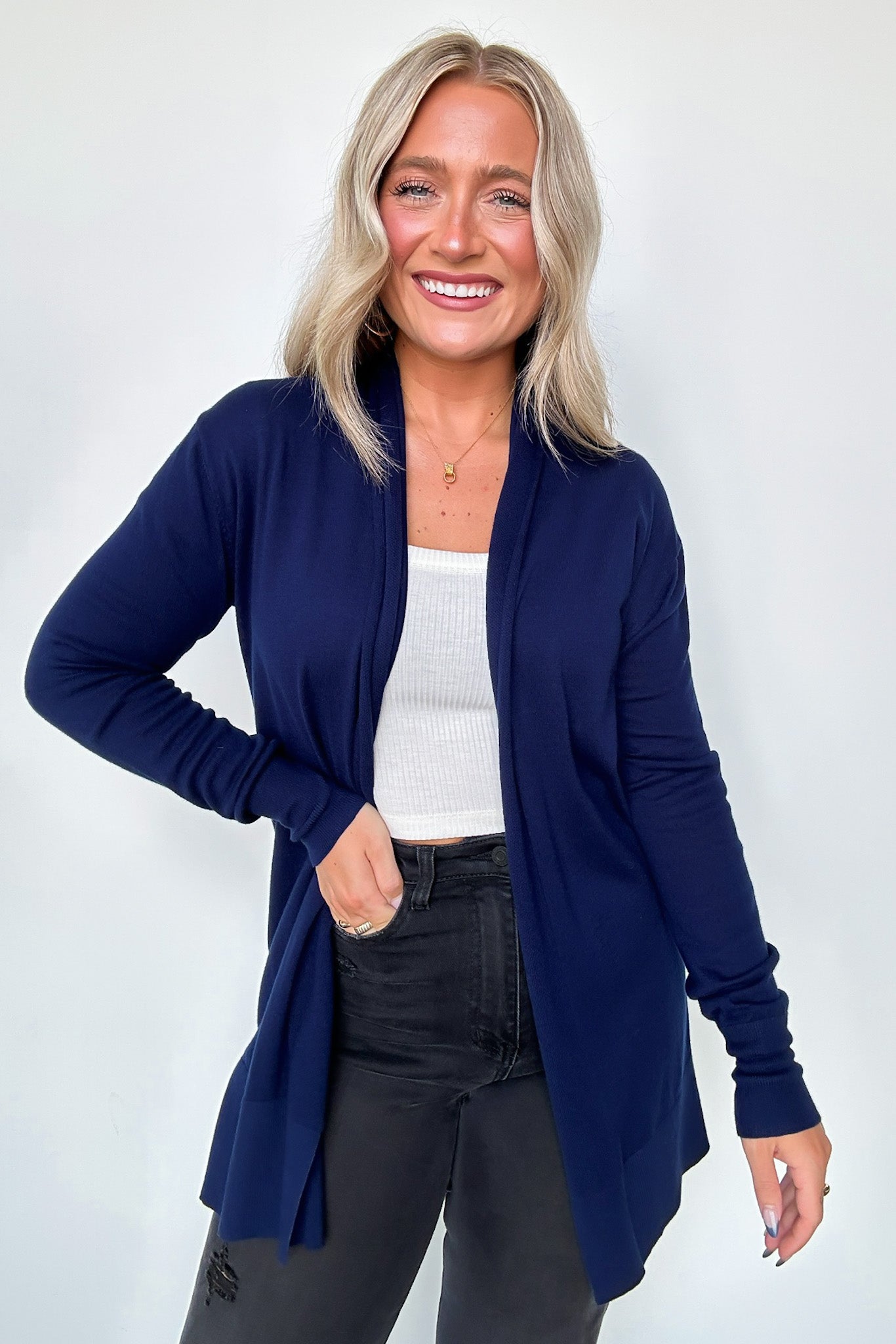  Chicest State Open Front Cardigan - Madison and Mallory