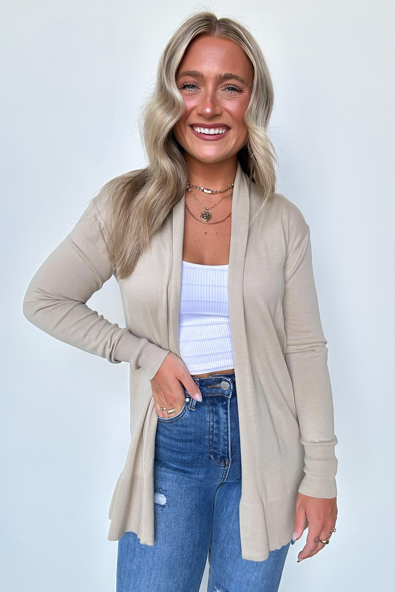  Chicest State Open Front Cardigan - Madison and Mallory