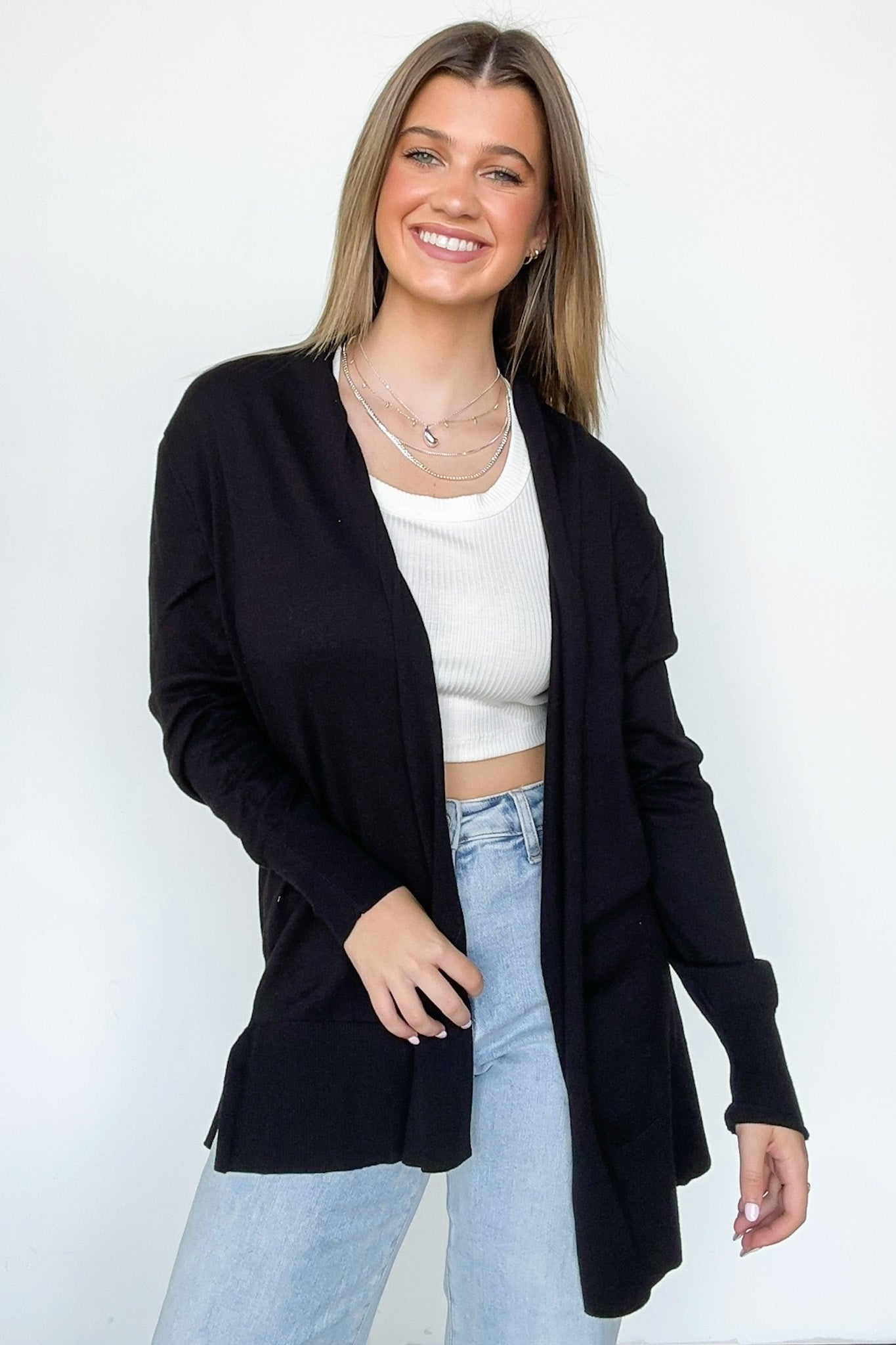  Chicest State Open Front Cardigan - Madison and Mallory