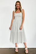S / Black Chicline Stripe Midi Dress - FINAL SALE - Madison and Mallory
