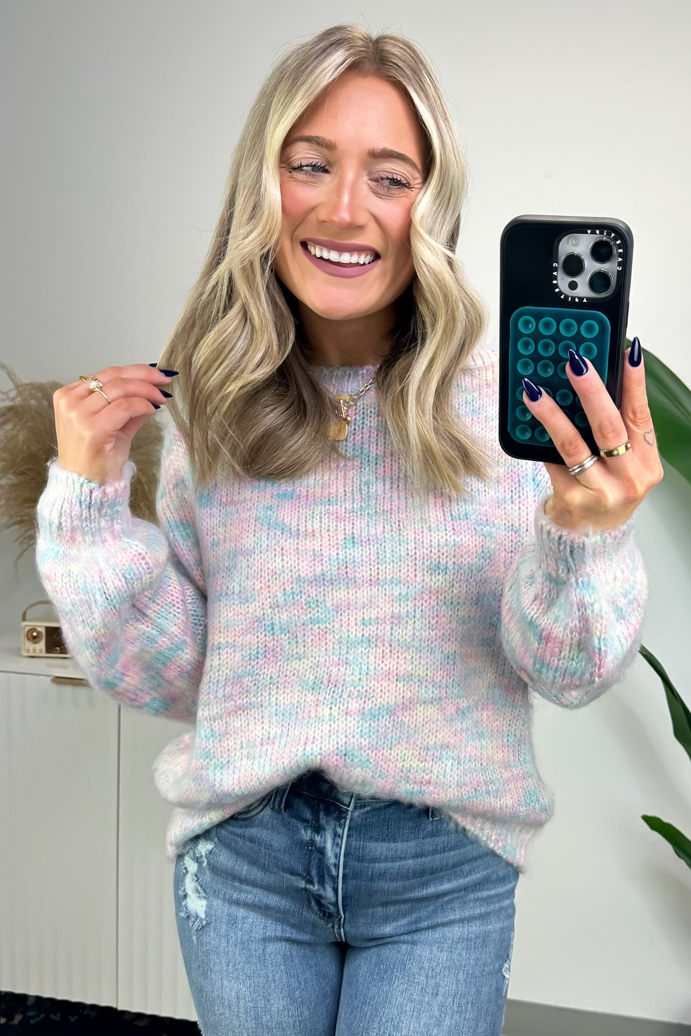  Chilly Day Charisma Multi Color Knit Sweater - FINAL SALE - Madison and Mallory