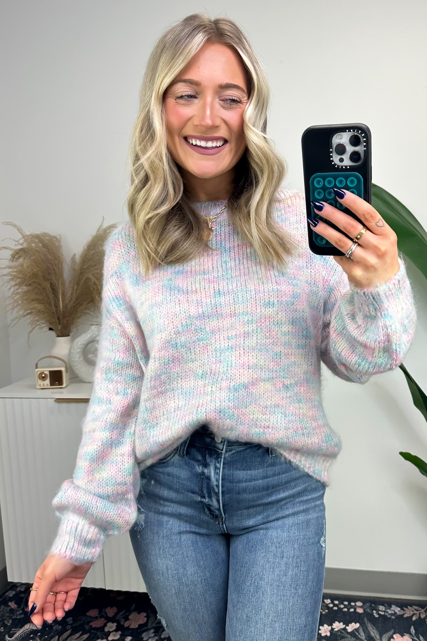 S / Multi Chilly Day Charisma Multi Color Knit Sweater - FINAL SALE - Madison and Mallory