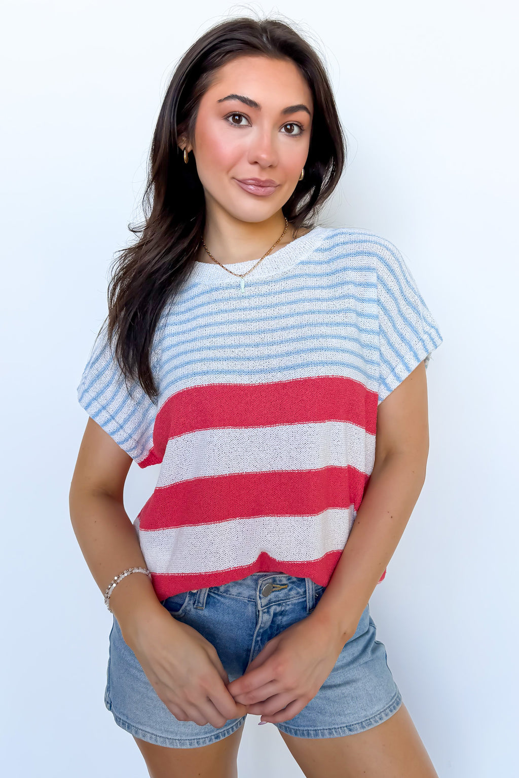 Chroma Thread Multicolor Striped Sweater Top - Madison and Mallory
