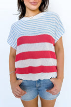 Chroma Thread Multicolor Striped Sweater Top - Madison and Mallory