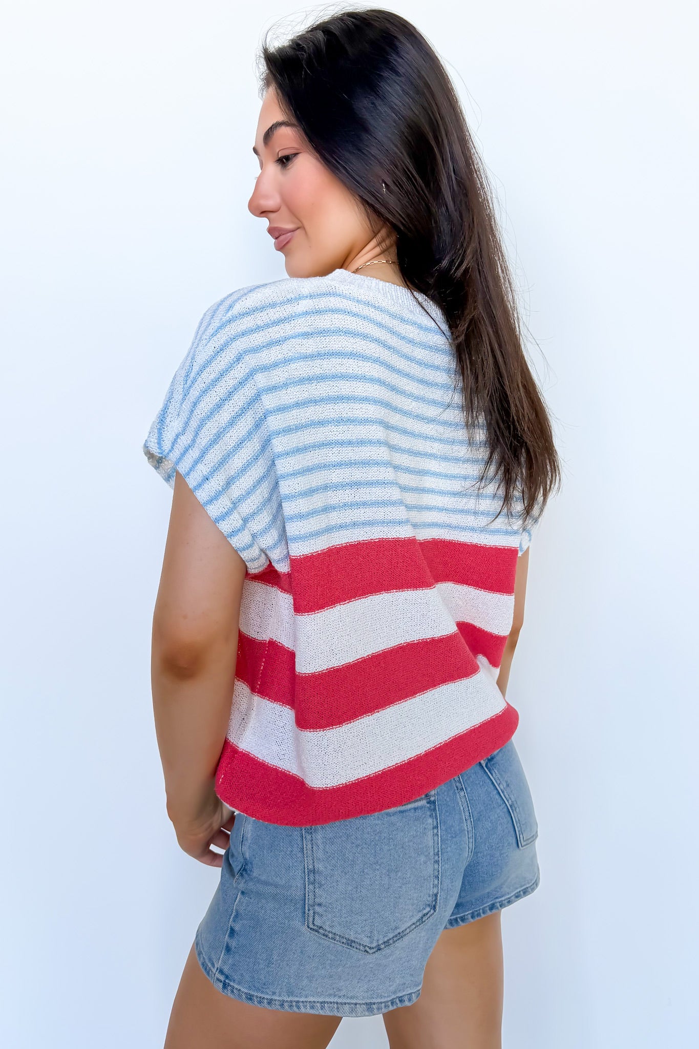 Chroma Thread Multicolor Striped Sweater Top - Madison and Mallory