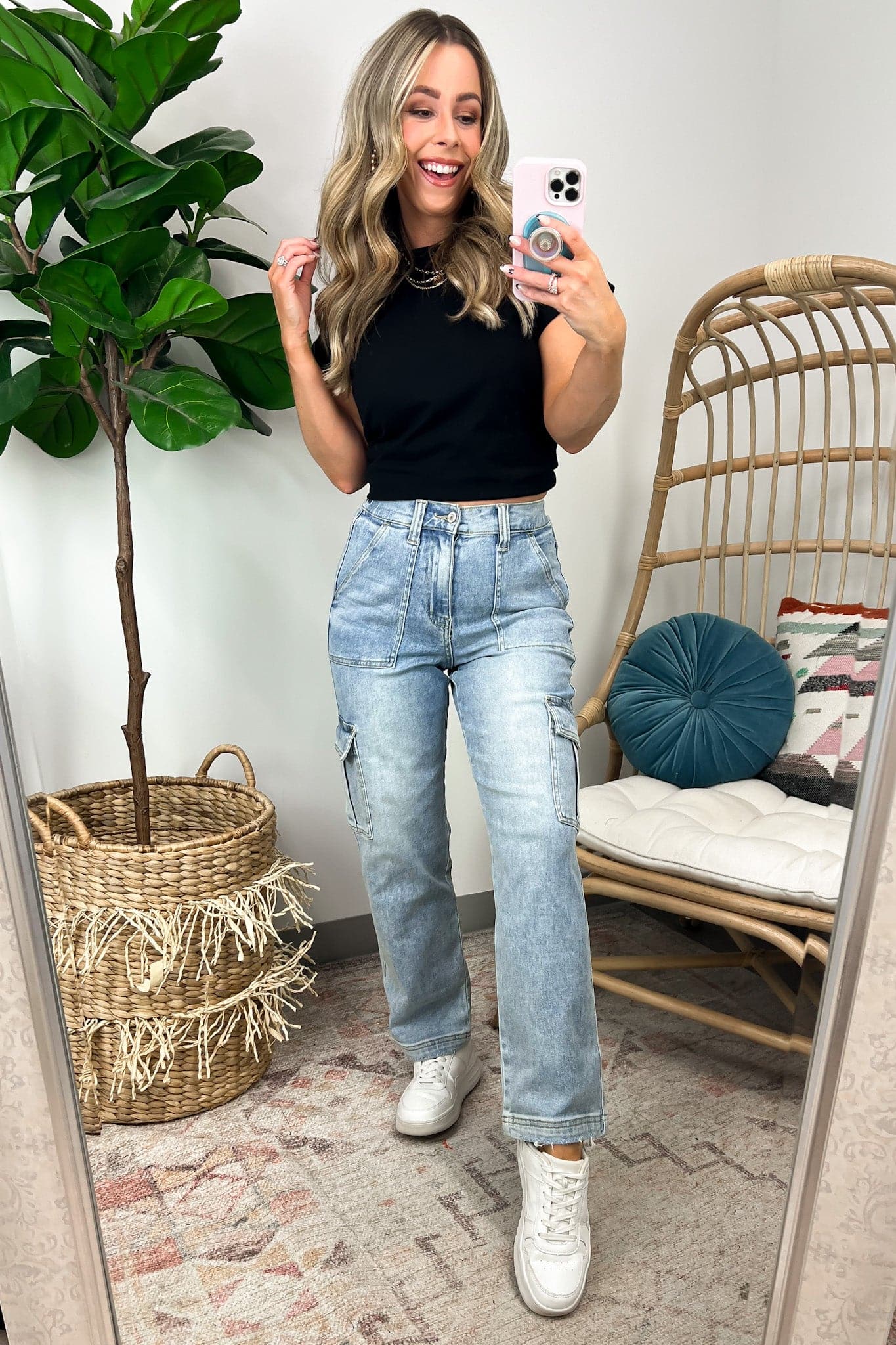  Clarasi High Rise Cargo Jeans - Madison and Mallory
