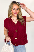 Classic Charm Button Down Sweater Vest - Madison and Mallory