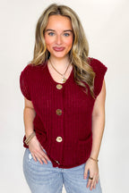 Classic Charm Button Down Sweater Vest - Madison and Mallory