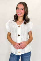 Classic Charm Button Down Sweater Vest - Madison and Mallory