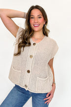 Classic Charm Button Down Sweater Vest - Madison and Mallory