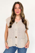 Classic Charm Button Down Sweater Vest - Madison and Mallory