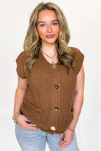 Classic Charm Button Down Sweater Vest - Madison and Mallory