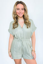 Classic Necessity Button Down Romper - FINAL SALE - Madison and Mallory
