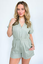 Classic Necessity Button Down Romper - FINAL SALE - Madison and Mallory