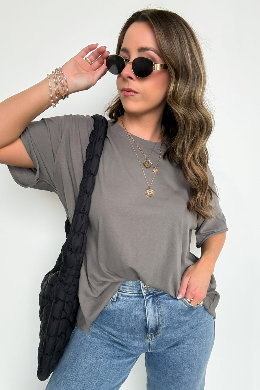 Charcoal / S Classic Relaxed Fit Top - Madison and Mallory