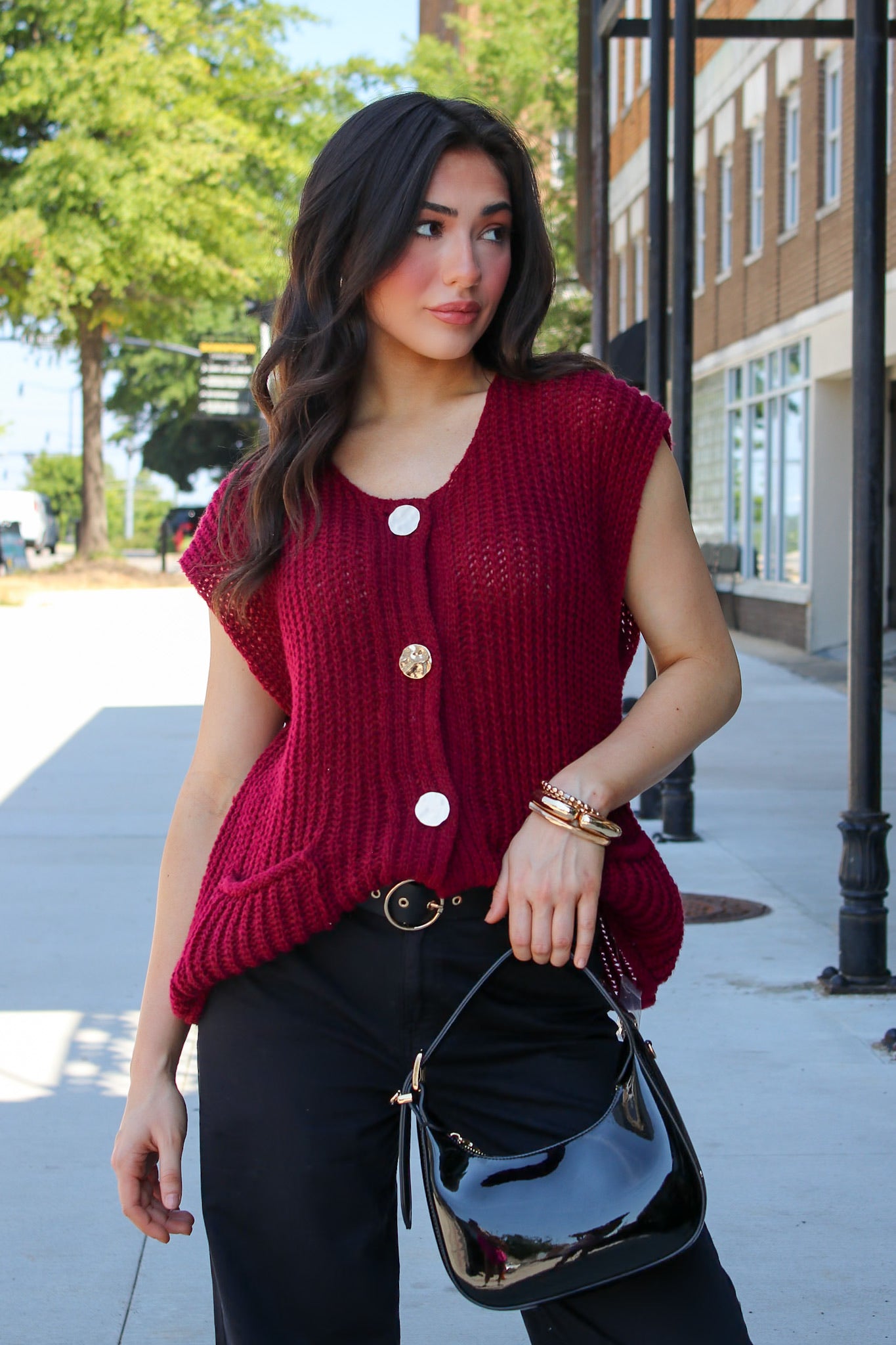 Classic Charm Button Down Sweater Vest - Madison and Mallory