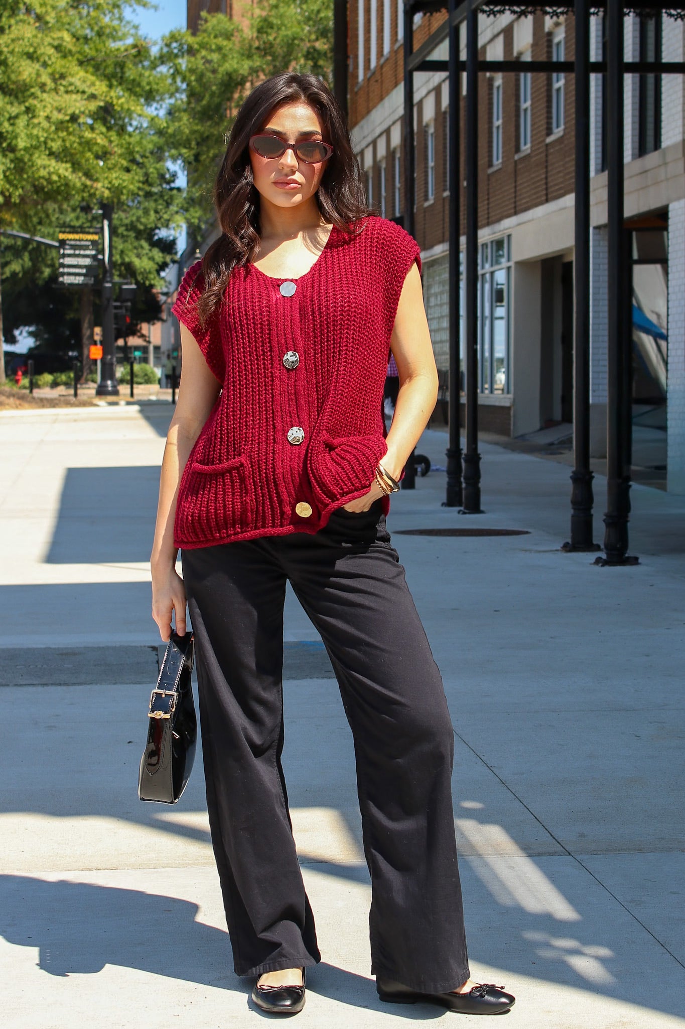 Classic Charm Button Down Sweater Vest - Madison and Mallory
