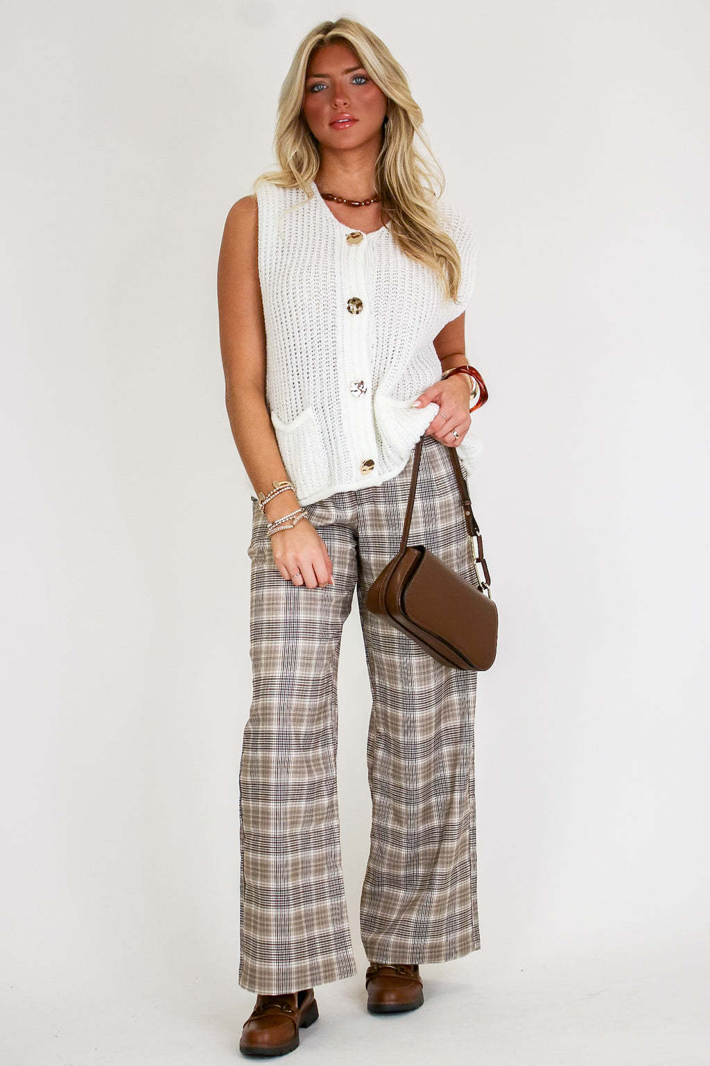 Classic Charm Button-Front Sweater Vest