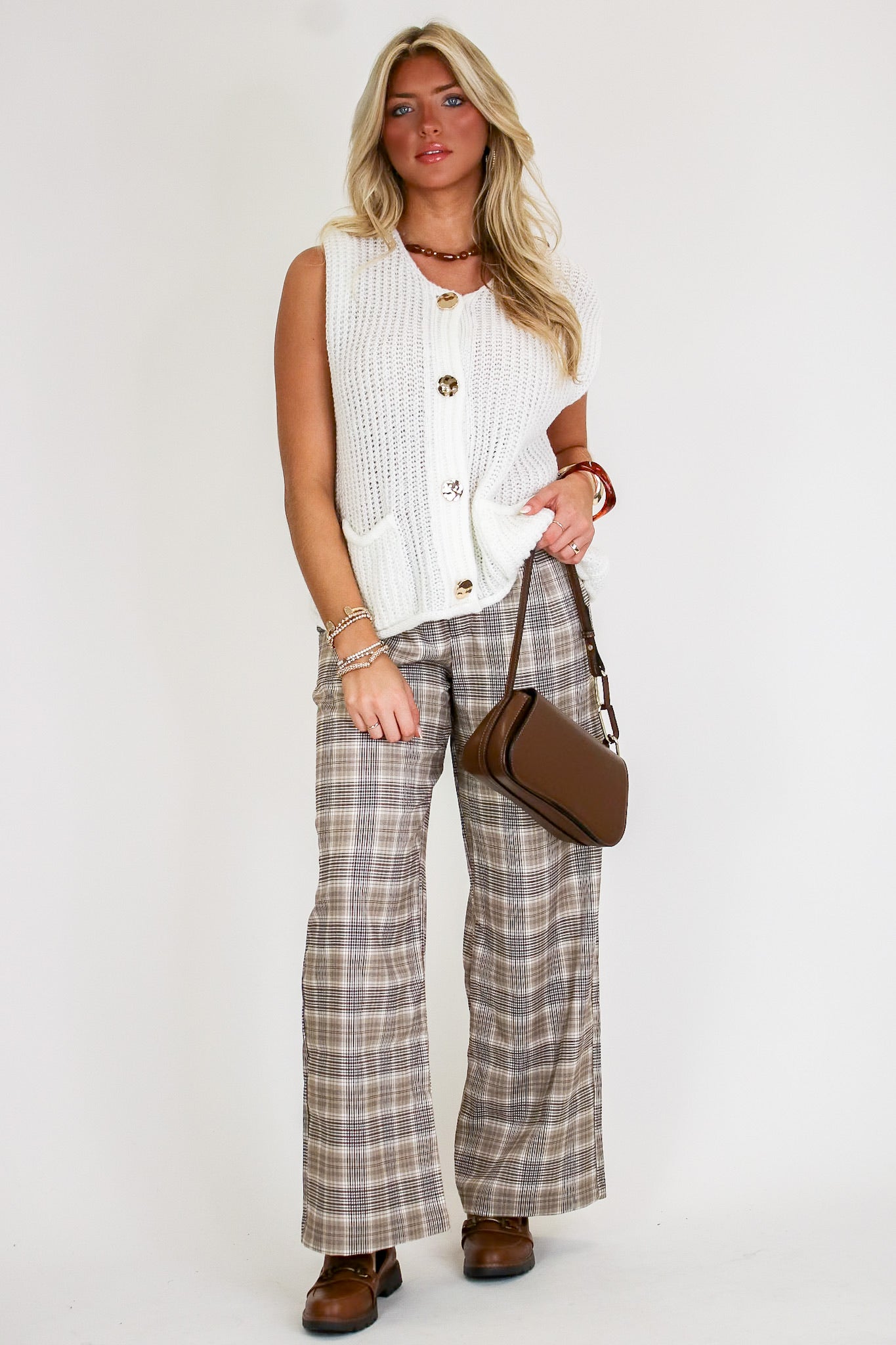 Classic Charm Button-Front Sweater Vest