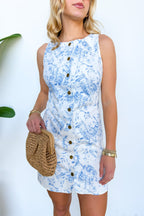 Classic Garden Floral Button Front Dress - Madison and Mallory