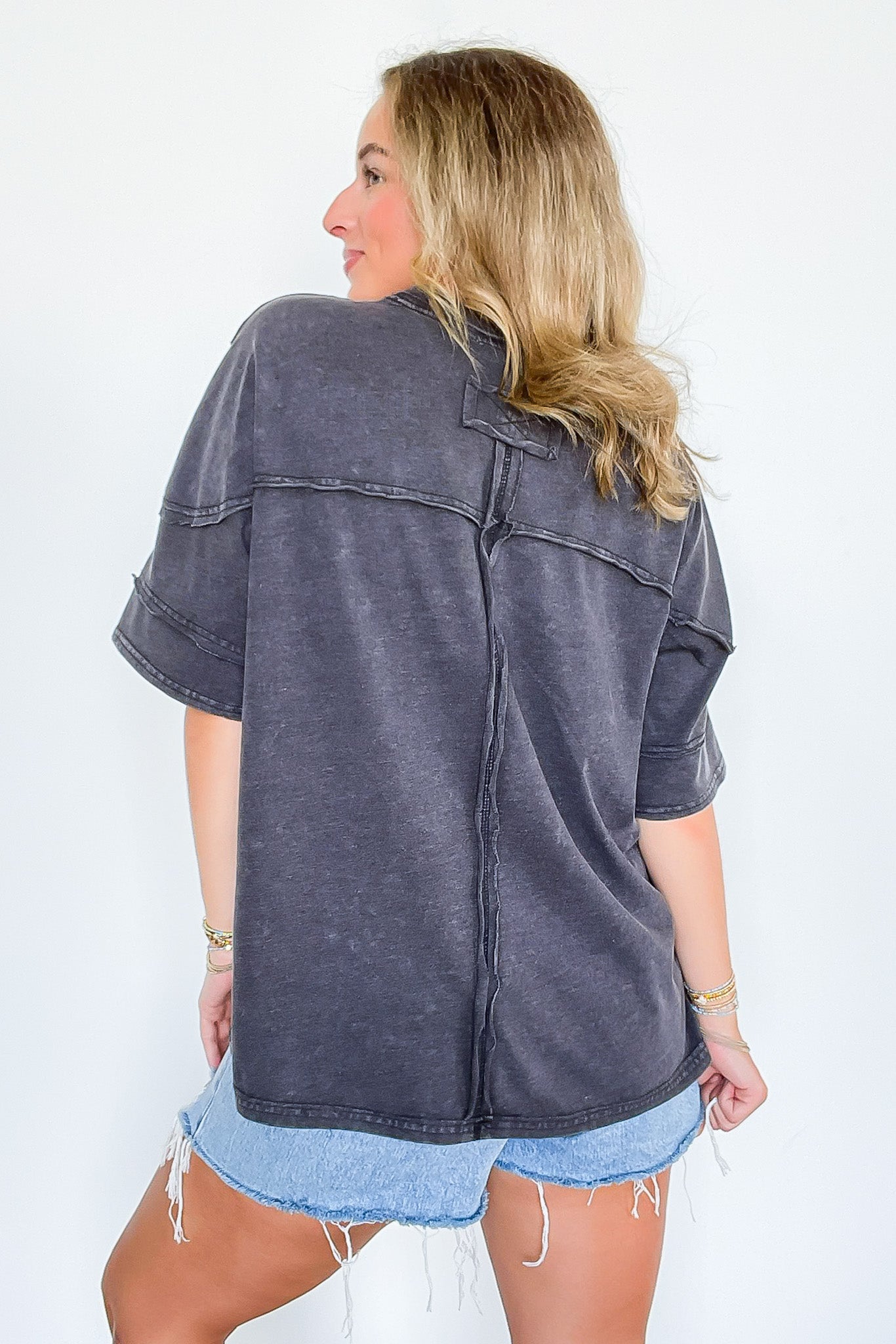 Claudia Short Sleeve Relaxed Top - Madison and Mallory