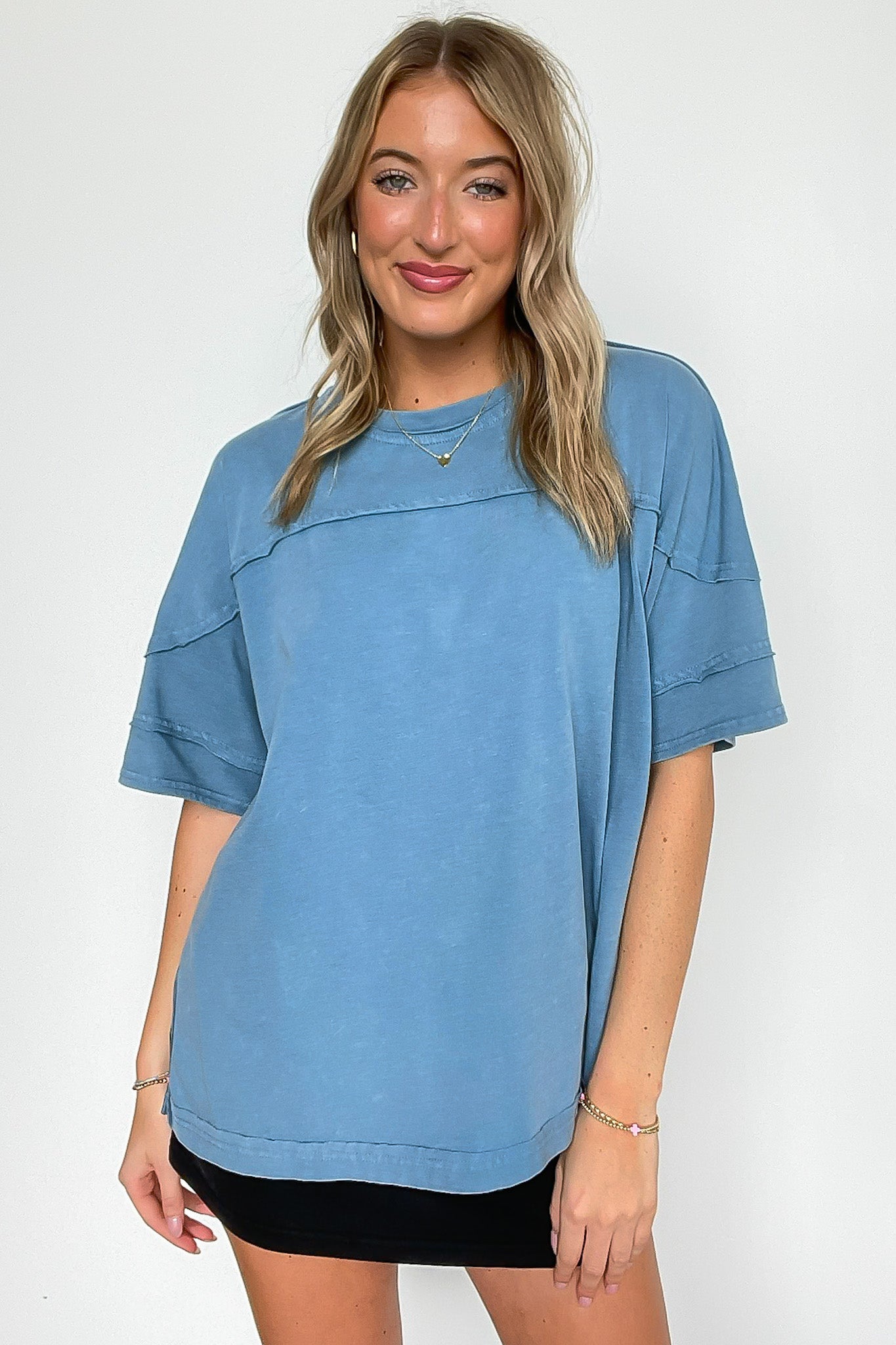 Claudia Short Sleeve Relaxed Top - Madison and Mallory