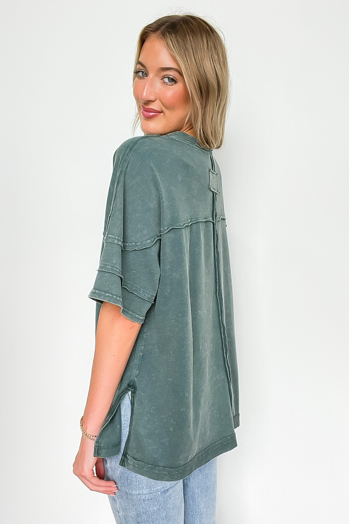 Claudia Short Sleeve Relaxed Top - Madison and Mallory