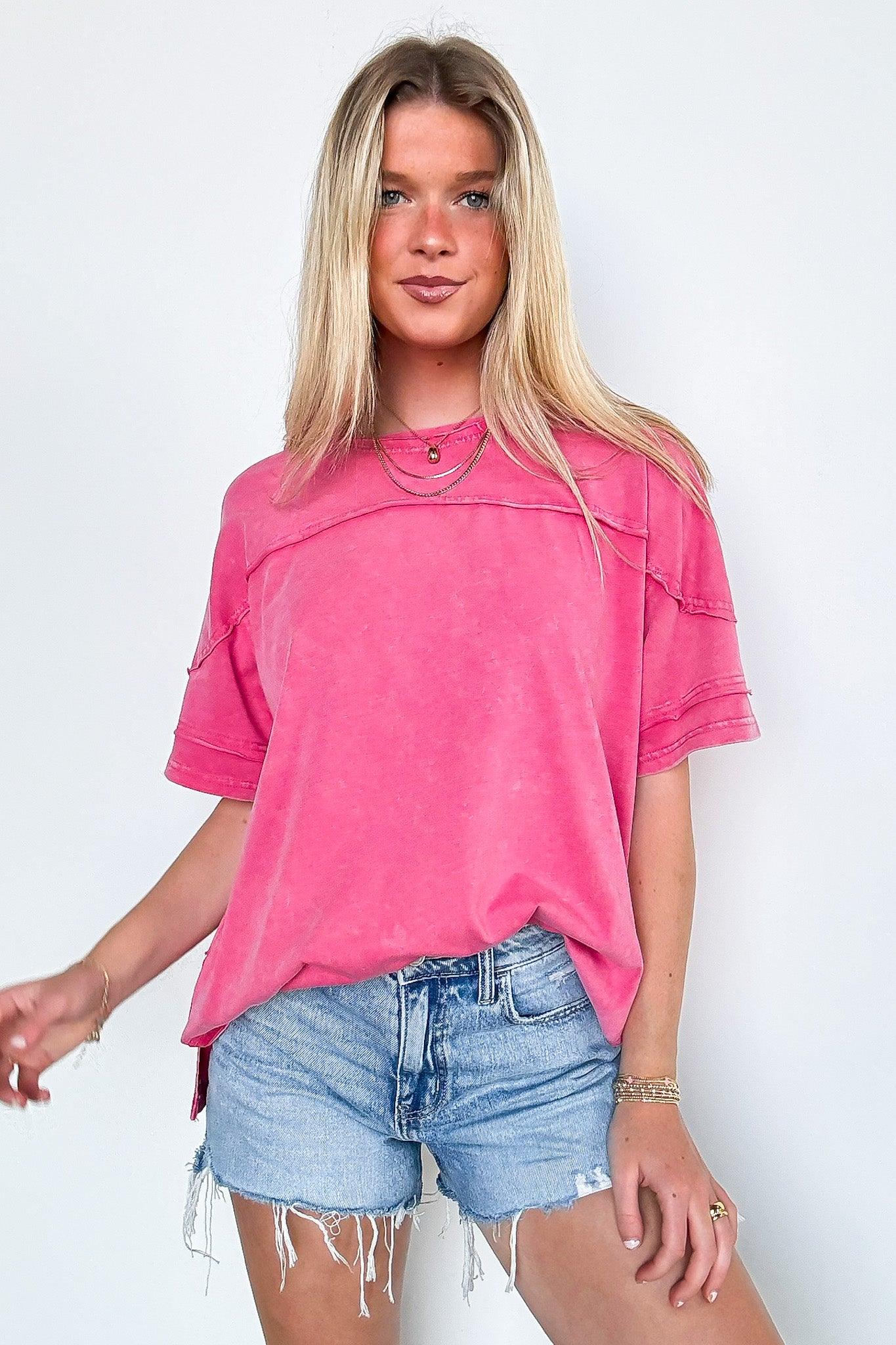 Claudia Short Sleeve Relaxed Top - Madison and Mallory