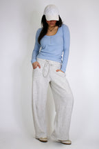 Cloud Fleece Barrel Pants - Madison and Mallory