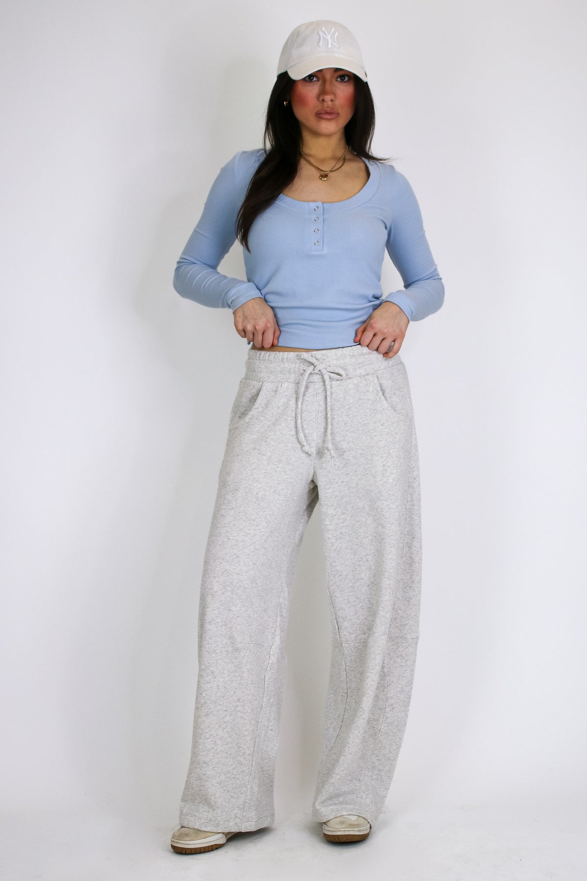 Cloud Fleece Barrel Pants - Madison and Mallory