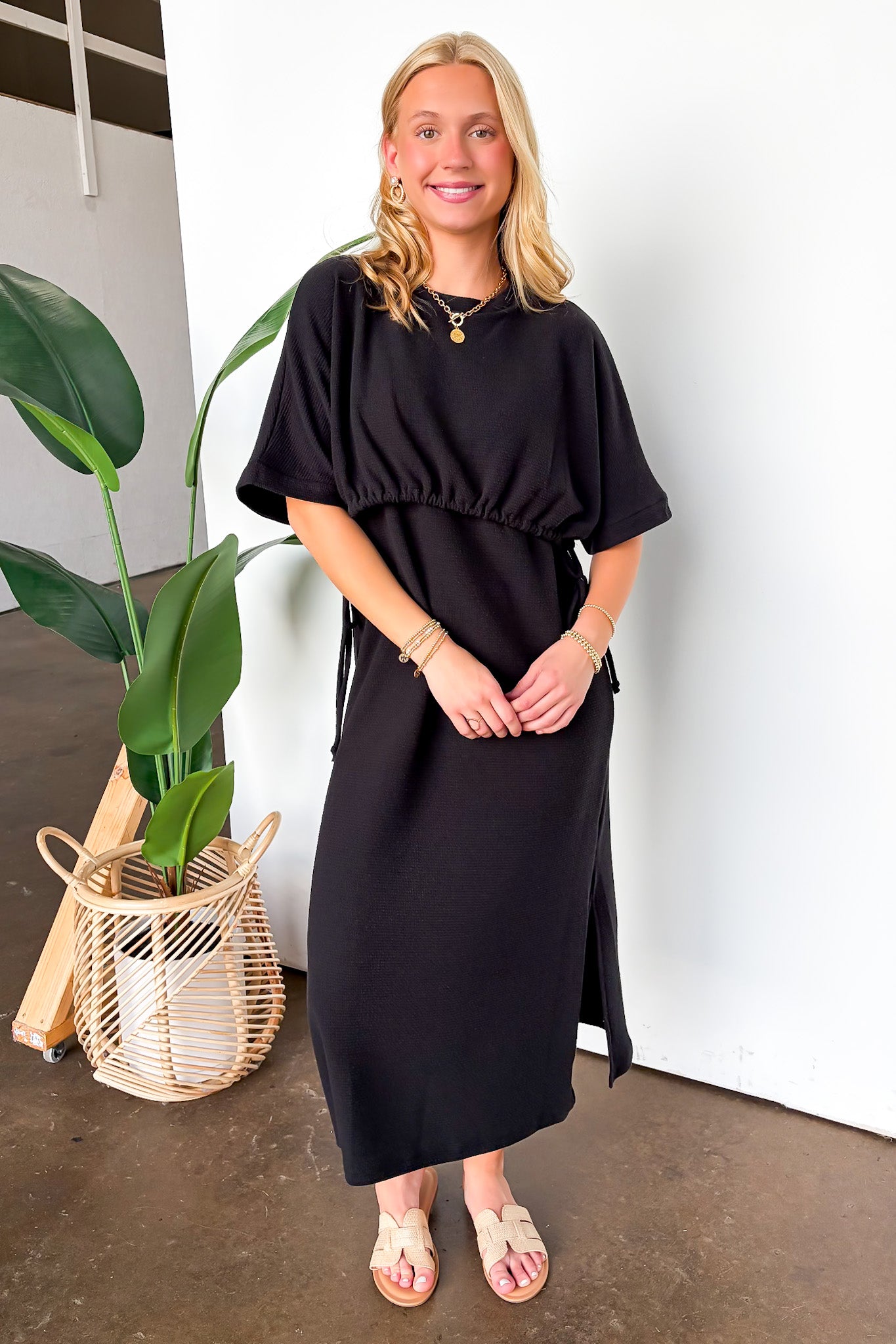 Cloud Drift Side Tie Maxi Dress - Madison and Mallory