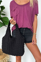 Cloud Puffy Quilted Tote Bag - FINAL SALE - Madison and Mallory