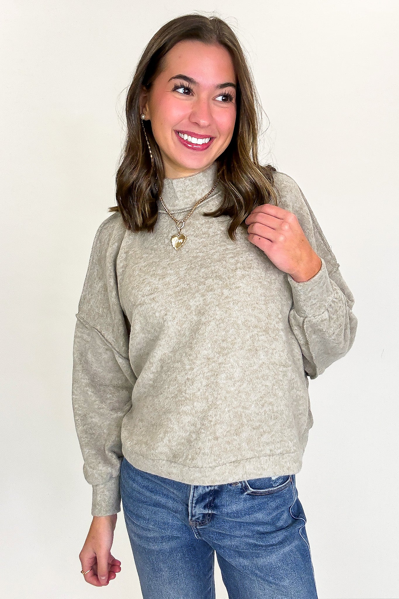 Cloud Haven Brushed Melange Hacci Sweater - Madison and Mallory
