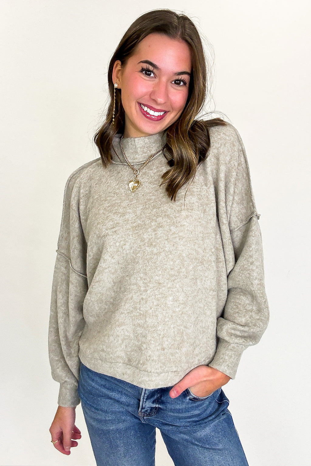 Cloud Haven Brushed Melange Hacci Sweater - FINAL SALE - Madison and Mallory