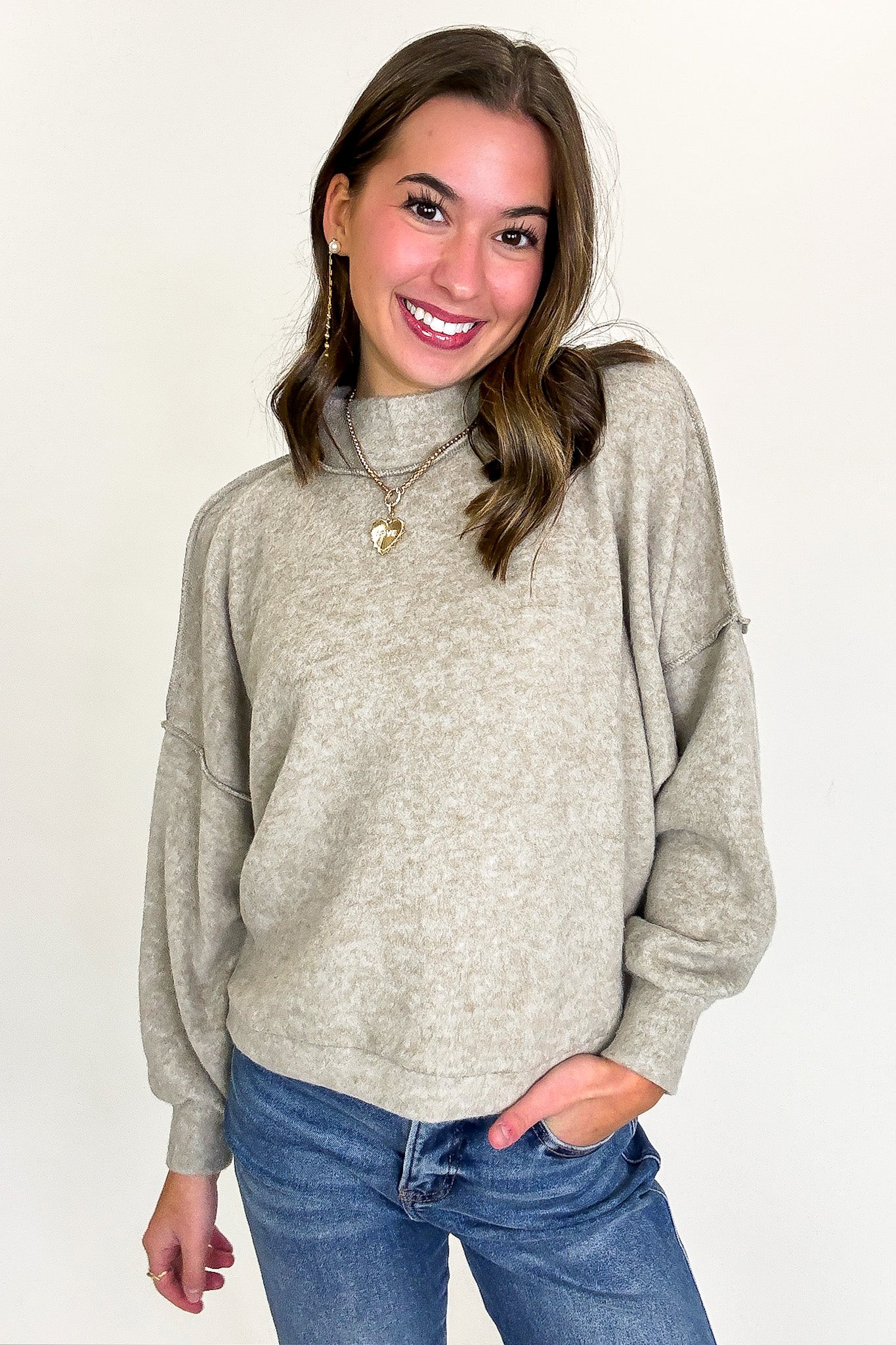 Cloud Haven Brushed Melange Hacci Sweater - Madison and Mallory
