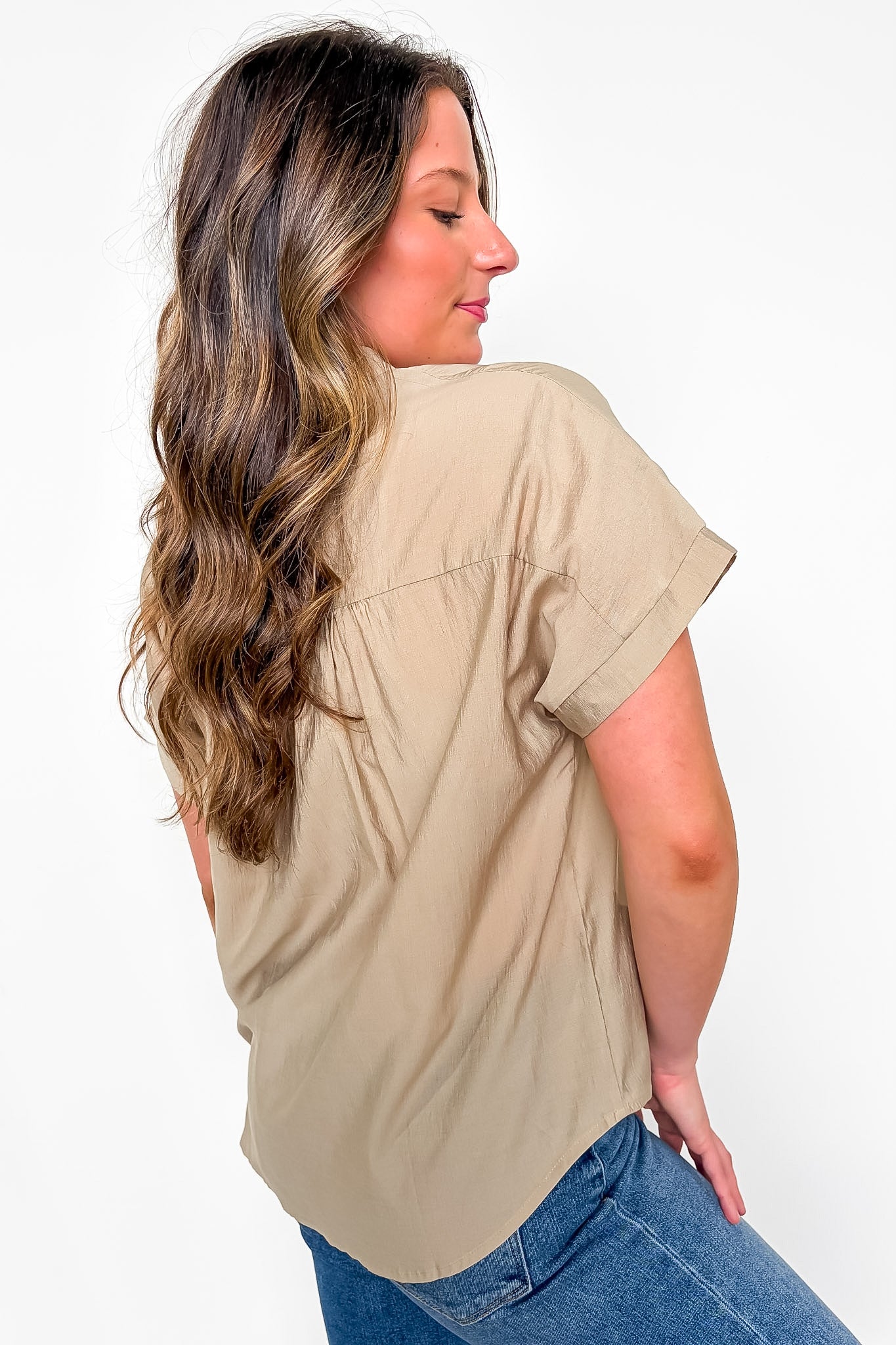 Coastal Errands Textured Short Sleeve Button Collared Shirt - Madison and Mallory