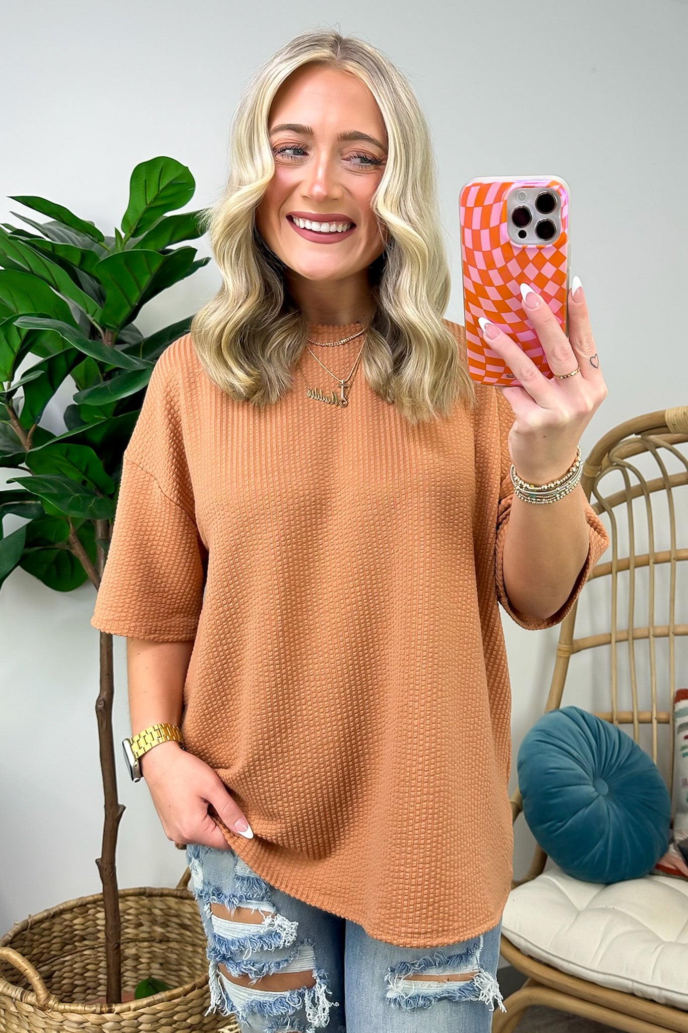  Colettie Jacquard Knit Top - Madison and Mallory