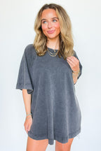 Black / S Collins Relaxed Fit Tunic Top - BACK IN STOCK - Madison and Mallory