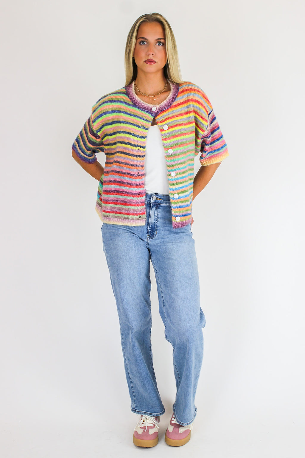 Color Pop Knit Cardigan Sweater - Madison and Mallory