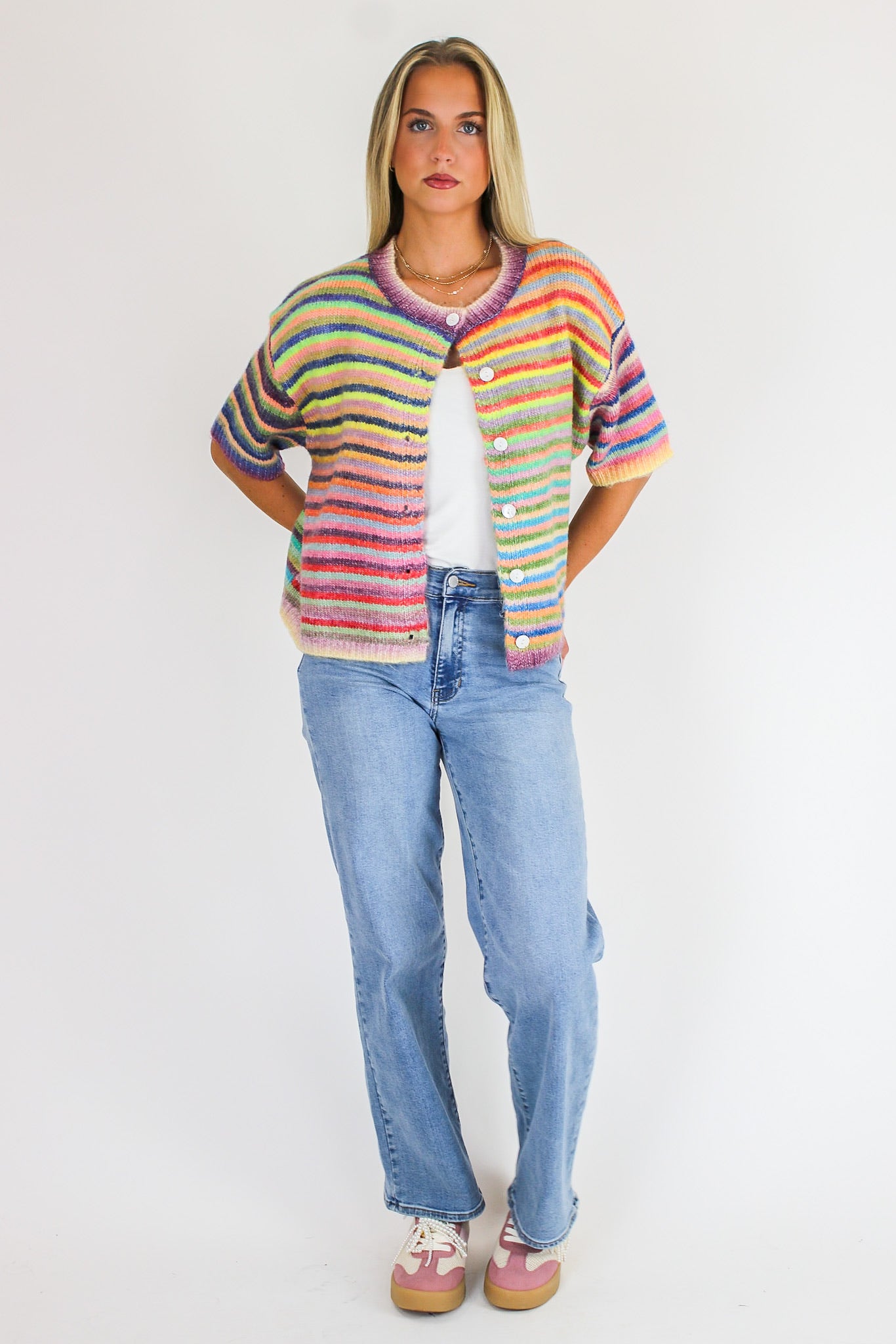 Color Pop Knit Cardigan Sweater - Madison and Mallory