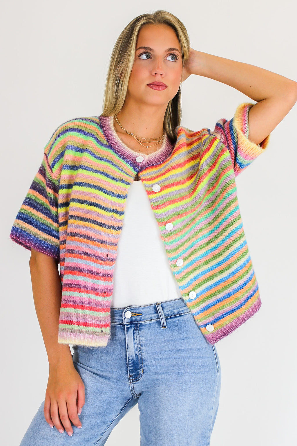 Color Pop Knit Cardigan Sweater - Madison and Mallory